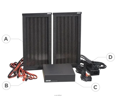 Hypersound 2x HSS3000/EB + HSS3000/AMP Zestaw stereo z uchwytami ściennymi zastosowanie w muzeum