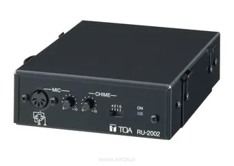 TOA RU-2002 1-kanałowy przedwzmacniacz mikrofonowy do stosowania z mikrofonami przywoławczymi typu PM-660; z wbudowanym generatorem gongu