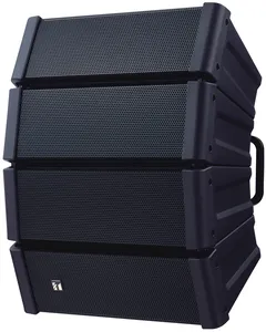 TOA HX-5B  System głośnikowy z regulowaną charakterystyką promieniowania; zbudowany z 4 modułów głośnikowych (woofer + 3 tweetery każdy); moc znamionowa 200W, efektywność 96-99 dB SPL (zależnie od kąta otwarcia), pasmo przenoszenia 70(85)Hz - 20kHz (zależ
