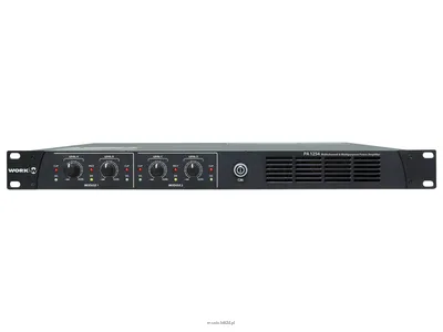 WORK PA 1254 CYFROWY wzmacniacz 4 KANAŁOWY wysokiej mocy / wbudowane DSP - zwrotnica / moc: 4 x 125 W RMS lub 2 x 125 W na sat + 1 x 500 W RMS na sub / wysokość 1 U / waga: 5 kg