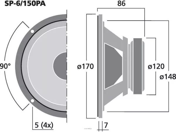 Monacor SP-6/150PA - 3