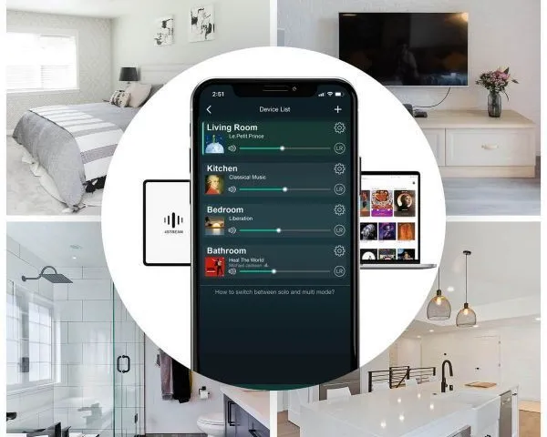 Wzmacniacz stereo WiFi i Bluetooth 